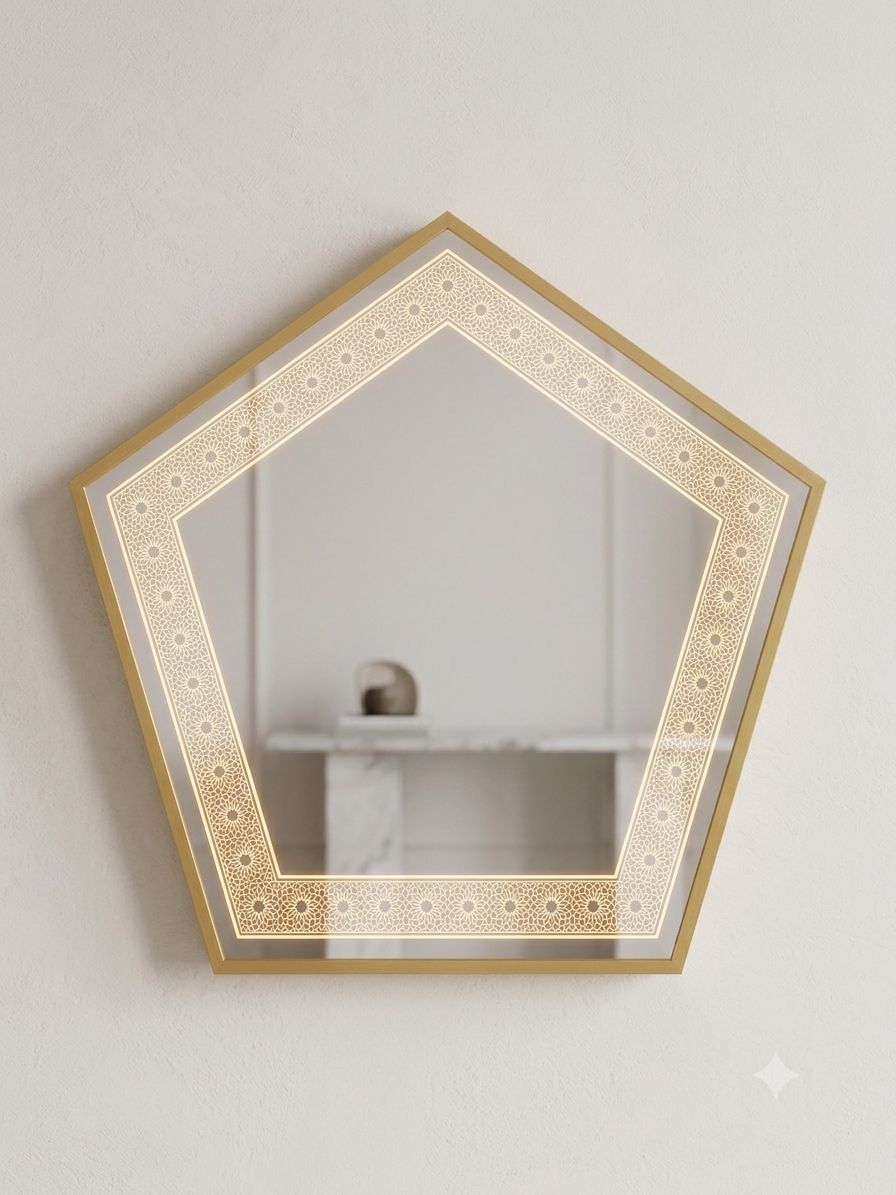 Pentagon Frame LED Mirror - Image 2