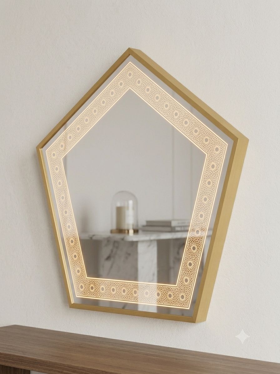 Pentagon Frame LED Mirror - Image 3