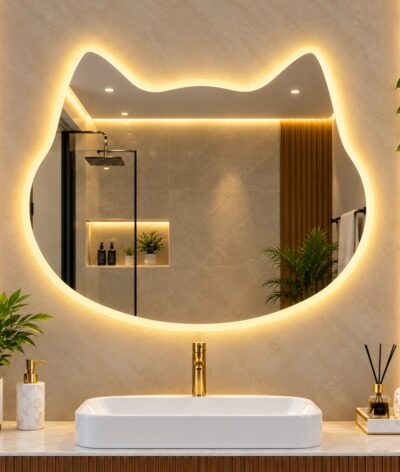 Cat LED Mirror